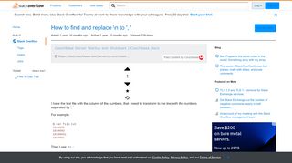 
                            8. How to find and replace \n to ', ' - Stack Overflow
