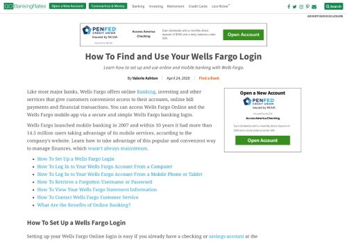 
                            12. How to Find and Use Your Wells Fargo Login | GOBankingRates