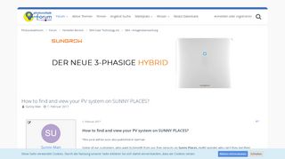 
                            9. How to find and view your PV system on SUNNY PLACES? - SMA ...