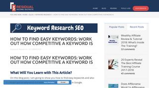 
                            9. How To Find Easy Keywords: Work Out How Competitive a Keyword is