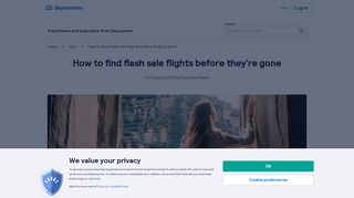 
                            6. How to find flash sale flights before they're gone | Skyscanner