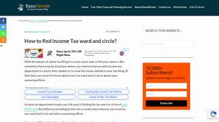 
                            12. How to find Income Tax ward and circle? - BasuNivesh