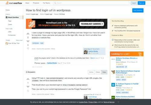 
                            2. How to find login url in wordpress - Stack Overflow