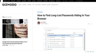 
                            8. How to Find Long-Lost Passwords Hiding In Your Browser - Gizmodo