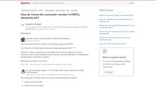 
                            12. How to find my consumer number on my PSPCL electricity bill - Quora