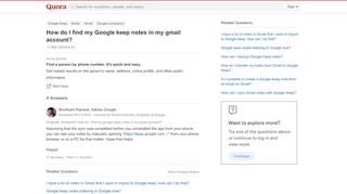 
                            4. How to find my Google keep notes in my gmail account - Quora