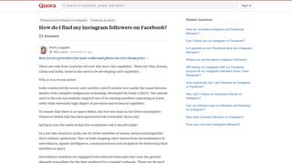 
                            7. How to find my Instagram followers on Facebook - Quora
