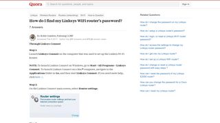 
                            7. How to find my Linksys WiFi router's password - Quora