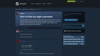 
                            2. How to find my login username :: Help and Tips - Steam Community