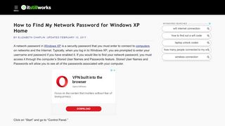 
                            2. How to Find My Network Password for Windows XP Home | It Still Works