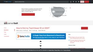 
                            12. How to find my TeamViewer ID on SSH? - Server Fault