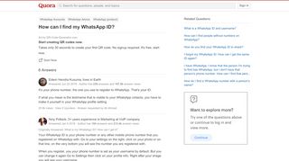 
                            6. How to find my WhatsApp ID - Quora