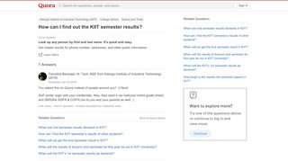 
                            11. How to find out the KIIT semester results - Quora