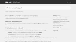 
                            11. How to find shows and movies available in Spanish – HBO GO