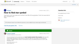 
                            6. How to find star symbol - Microsoft Community