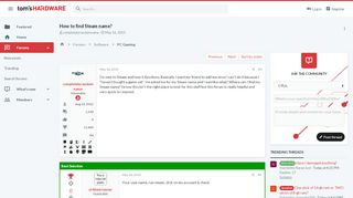 
                            5. How to find Steam name? | Tom's Hardware Forum