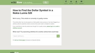 
                            9. How to Find the Dollar Symbol in a Nokia Lumia 520: 6 Steps