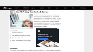 
                            10. How to Find Who's Using Your Facebook Account | Chron.com