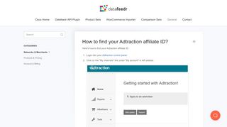 
                            11. How to find your Adtraction affiliate ID? - Datafeedr Documentation