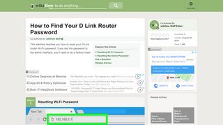 
                            10. How to Find Your D Link Router Password: 9 Steps (with ...