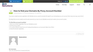 
                            6. How to find your Domains By Proxy Account Number - Byte Solutions