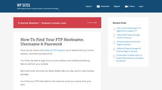 
                            12. How To Find Your FTP Hostname, Username & Password - WP SITES