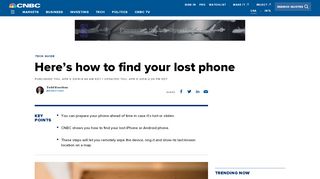 
                            10. How to find your lost phone - CNBC.com