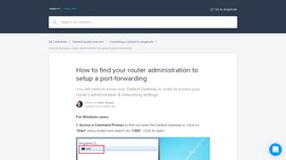 
                            13. How to find your router administration to setup a port-forwarding ...