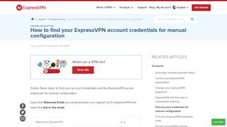 
                            3. How to Find Your VPN Account Credentials | ExpressVPN