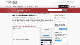 
                            11. How to Find your WordPress User ID | InMotion Hosting