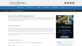 
                            11. How To Fix 403 Forbidden Error? - Interserver Tips