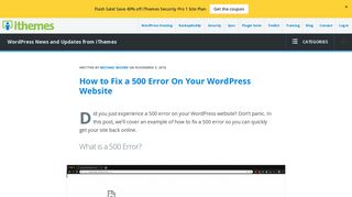 
                            7. How to Fix a 500 Error On Your WordPress Website - iThemes