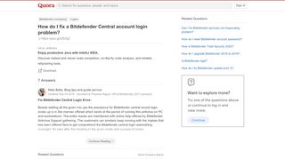 
                            5. How to fix a Bitdefender Central account login problem - Quora