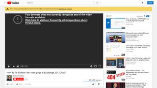 
                            3. How to fix a blank OWA web page in Exchange 2013 2010 - YouTube