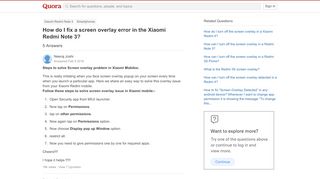 
                            6. How to fix a screen overlay error in the Xiaomi Redmi Note 3 - Quora