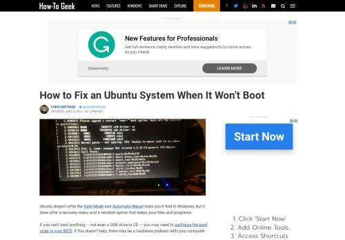 
                            10. How to Fix an Ubuntu System When It Won't Boot