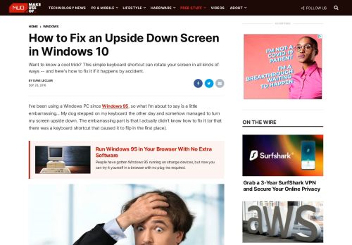 
                            9. How to Fix an Upside Down Screen in Windows 10 - MakeUseOf