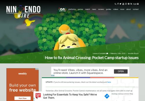 
                            7. How to fix Animal Crossing: Pocket Camp startup issues | Nintendo Wire