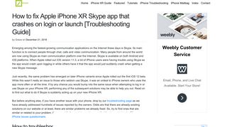 
                            6. How to fix Apple iPhone XR Skype app that crashes on login or launch ...