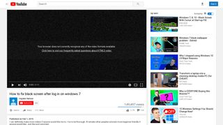 
                            7. How to fix black screen after log in on windows 7 - YouTube