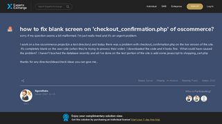 
                            8. how to fix blank screen on 'checkout_confirmation.php' of oscommerce?