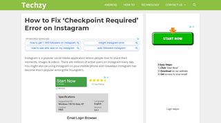 
                            5. How to Fix 'Checkpoint Required' Error on Instagram - Techzy