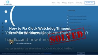
                            4. How to Fix Clock Watchdog Timeout Error on Windows 10 - Driver Easy