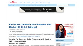 
                            1. How to Fix Common Cydia Problems with Electra iOS 11.3.1 Jailbreak