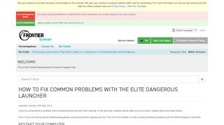 
                            5. How to fix common problems with the Elite Dangerous launcher ...