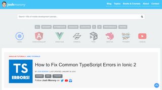 
                            9. How to Fix Common TypeScript Errors in Ionic 2 | joshmorony - Learn ...