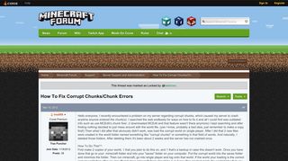 
                            1. How To Fix Corrupt Chunks/Chunk Errors - Server Support and ...