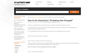 
                            8. How To Fix cPanel Error “IP Address Has Changed!” | IPSERVERONE