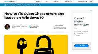 
                            11. How to fix CyberGhost errors and issues on Windows 10