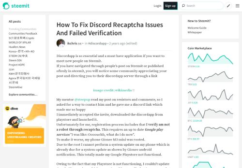 
                            10. How To Fix Discord Recaptcha Issues And Failed Verification — Steemit